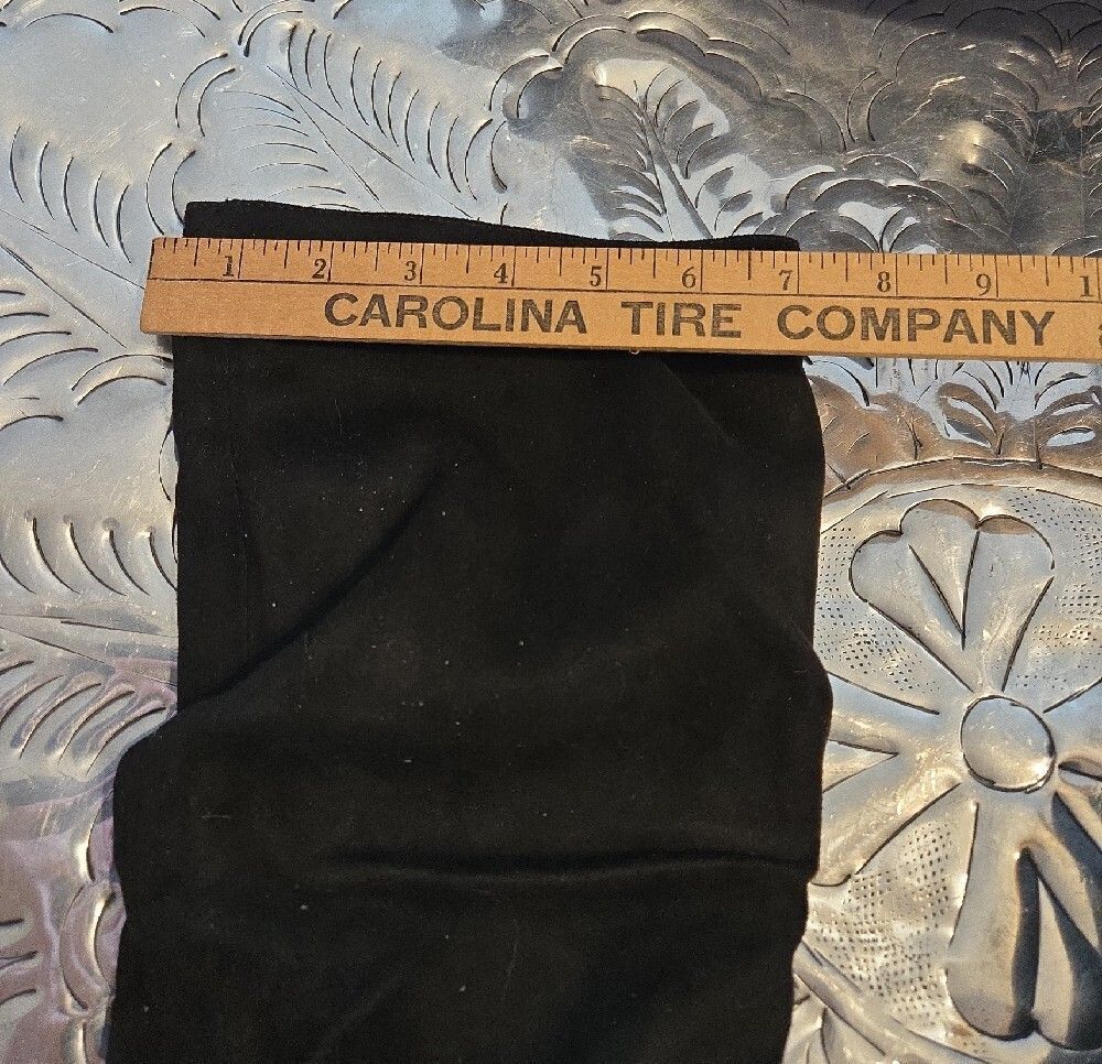 Nine West Black Suede-Look Slouch Block Heel Mid-Calf Boots - Picture 5 of 9